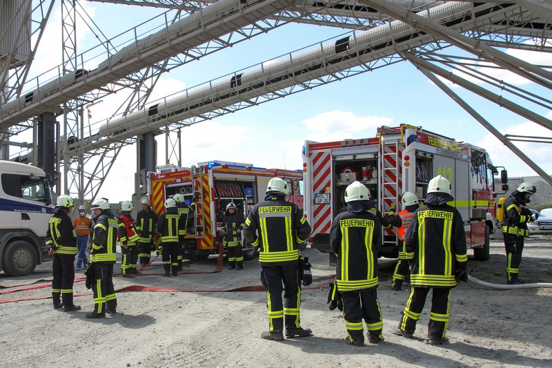 Brecherbrand im Steinbruch