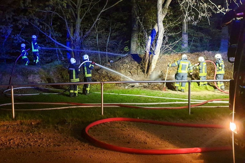 Brand am Sportplatz Großsteinberg