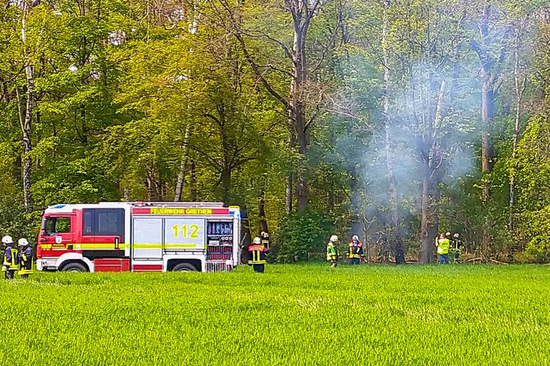 Brand am Waldrand