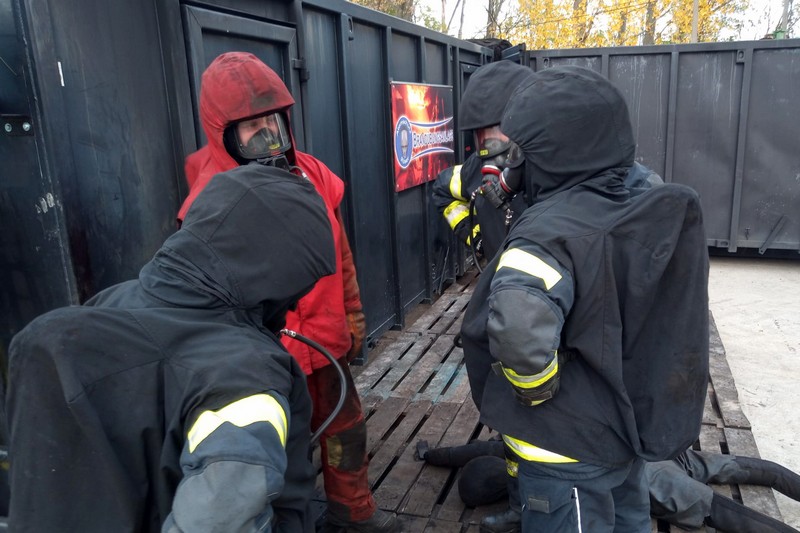 Ausbildung in der Brandübungsanlage