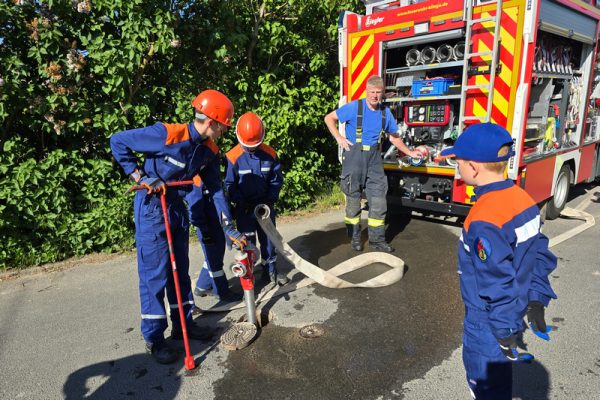 Wasser marsch im Finkenweg