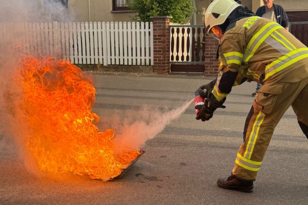 Feuerlöscher im Einsatz